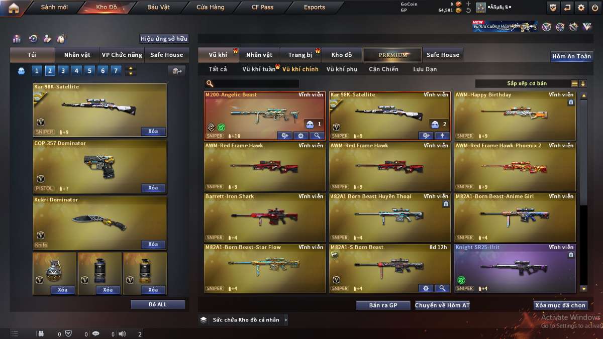shop acc cf uy tin gia re